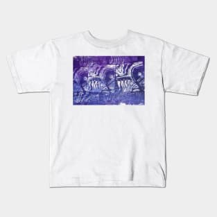 Blue Fish Abstract Kids T-Shirt